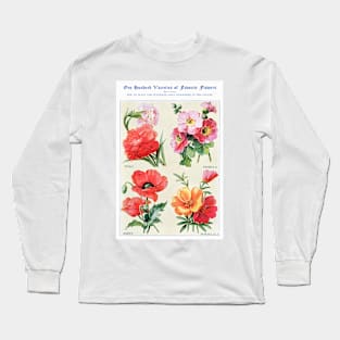 Flower watercolor illustration (1915) Long Sleeve T-Shirt